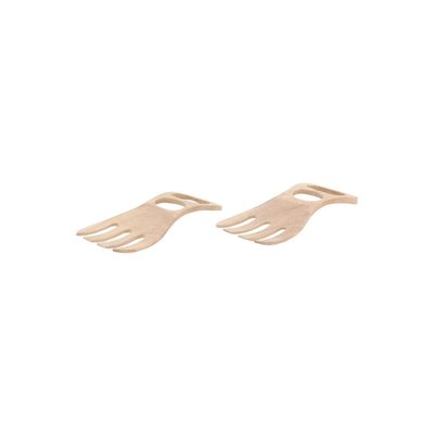 Paire de couverts en acacia Paire de mains AUBRY GASPARD