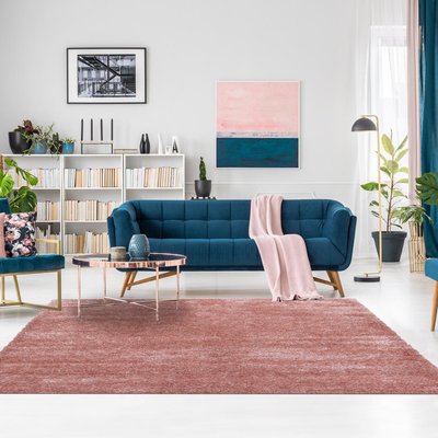Tapis longs poils shaggy tissé motif uni UNI A UN AMOUR DE TAPIS