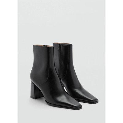 Bottines pointues talon bloc MANGO
