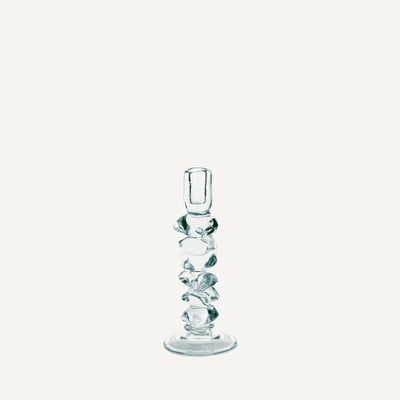 Bougeoir en verre transparent, H29,5 cm, Qimera AM.PM