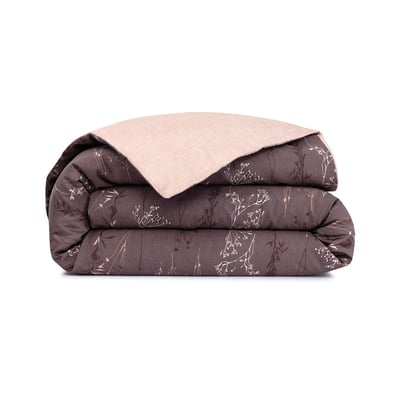 Housse de couette en satin de coton marron, WILD MILLET BOSS HOME