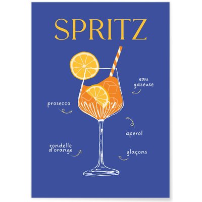 Affiche Cocktail Spritz 2 L'AFFICHERIE