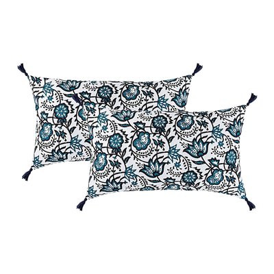 Lot de 2 housses de coussin coton CARMA FEBRONIE