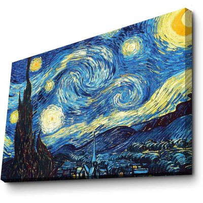 Toile décorative The starry night 100 x 70 cm HANAH HOME