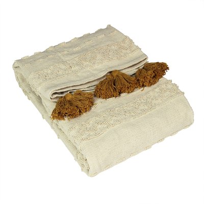 Boho Woven Cotton Tasselled Throw FURN.