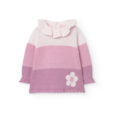 Robe en maille imprimé rayé BOBOLI