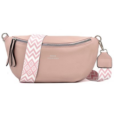 Sac à main bandoulière banane BLEU CERISE