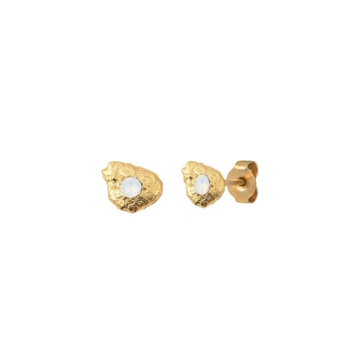 Boucles d'oreilles pacific opal dorées - eleven CAROLINE NAJMAN