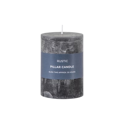 Pack of 2 10cm Pillar Candle Rustic Slate ÉDITÉ