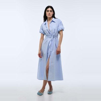Robe midi cintrée rayée en coton BIO GOTS MONOPRIX