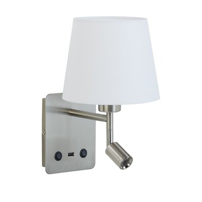 Applique Tête De Lit Chrome Lampe Et Liseuse Room2 Usb MILLUMINE