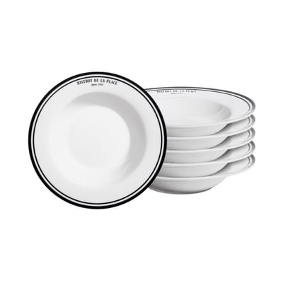 Assiette creuse Bistrot 22 cm (lot de 6) - BISTROT TABLE PASSION