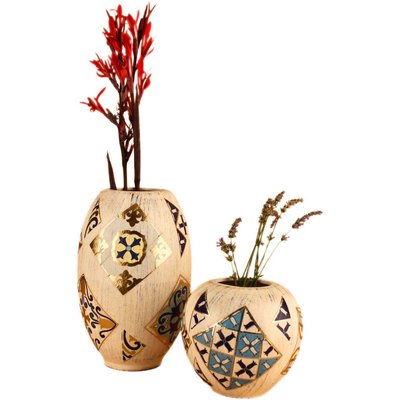 Vase en céramique Livia (Lot de 2) HANAH HOME