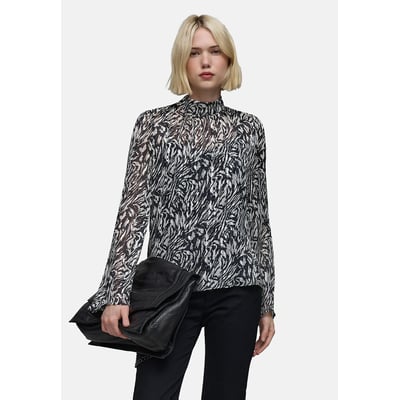 Blouse manche longue imprimé col montant IKKS