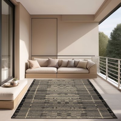 Tapis d'extérieur tissé plat à motifs géométriques - Aurora GINO FALCONE
