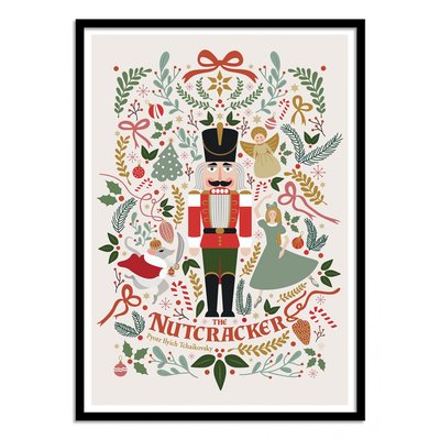 Affiche d’art et cadre noir 30 x 40 cm - Nutcracker Version 3 - Vesna Skornsek WALL EDITIONS