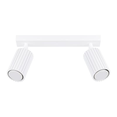 Plafonnier Aluminium Blanc GU10 2 Karbon EDEN