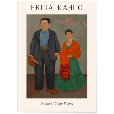 Affiche Frida Kahlo « Frieda and Diego Rivera » L'AFFICHERIE