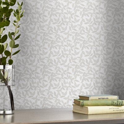 Papier peint Feuillage givré Erwood Dove LAURA ASHLEY