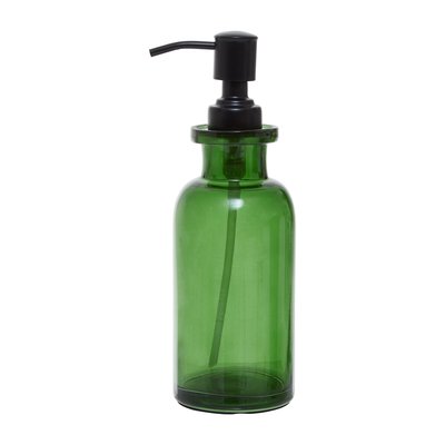 Green Glass Soap Dispenser SO'HOME