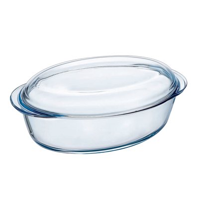 Cocotte ovale en verre grand format 3,1L - spécial cuisson mijotage PYREX