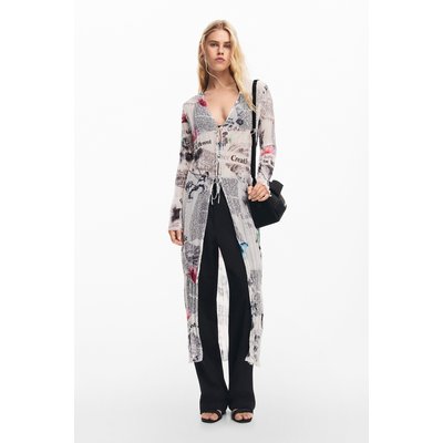 Desigual - Blouse longue imprimé journal DESIGUAL