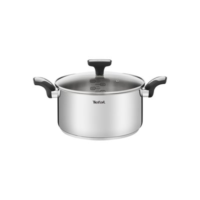 Faitout Avec Couvercle Ø24 Cm - Emotion - Inox Et Verre TEFAL