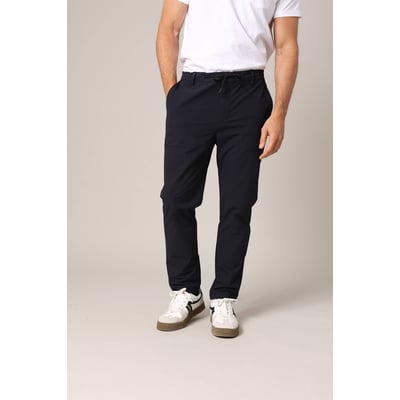 Pantalon droit avec taille élastiquée et cordon de serrage, style décontracté
 JULIO DEELUXE