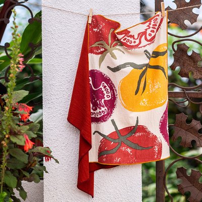 Set of 2 Eden Tomatoes Print Tea Towels PURER HOME X EDEN PROJECT