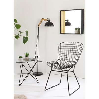 54cm Black Wall Mirror with Gold Edge SO'HOME