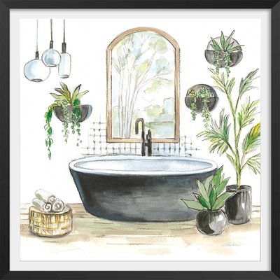 Affiche Baignoire de rêve vert HEXOA