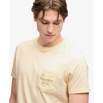 T-shirt Company Logo Poche Coupe Décontractée SUPERDRY