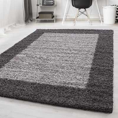 Tapis de salon shaggy bicolore OTTA NAZAR RUGS