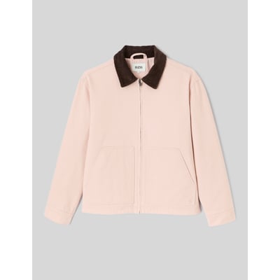 Veste zippée unie col velours BZB