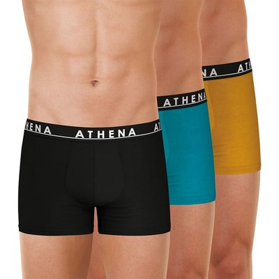 Confezione da 3 boxer tinta unita Easy Color ATHENA