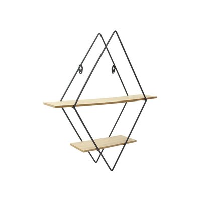 Etagère industrielle losange en bois et métal 46 cm CMP