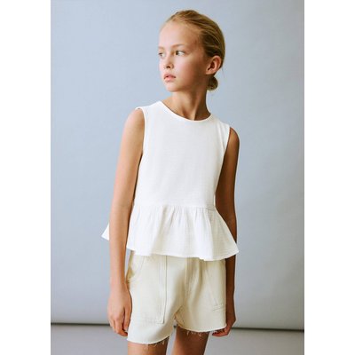 Short droit revers effilochés MANGO KIDS