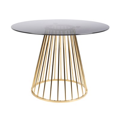 Table repas en verre et pied doré - CIRCLE MATHI DESIGN