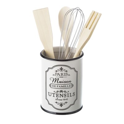 Porte Ustensiles de Cuisine Céramique Blanche Paris WADIGA