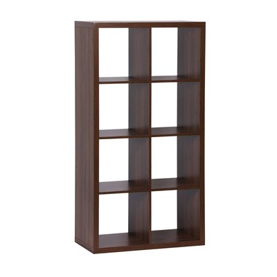 Etagère bibliothèque décor bois 4 niveaux 8 compartiments BASIKS SWEEEK