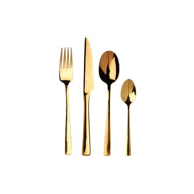16-Piece Gold Stainless Steel Cutlery Set SO'HOME