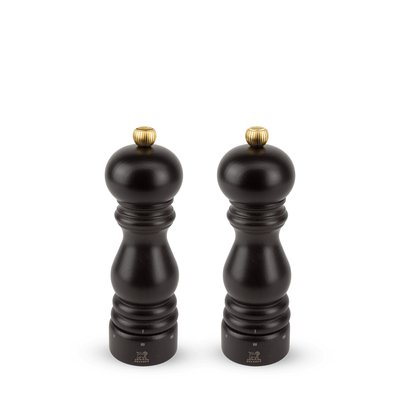 Duo de moulins à poivre et à sel manuels en bois, u'Select, chocolat, 18cm - 7in Paris u'Select PEUGEOT
