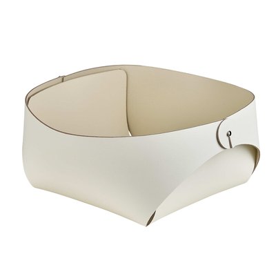 Корзина для фруктов и  декора из натуральной кожи, 20 x 20 x H9 см SO'HOME