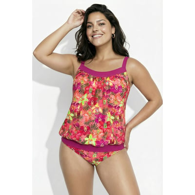 Tankini motif à fleurs ULLA POPKEN
