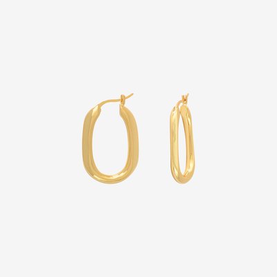 Boucles d'oreilles créoles dorées à l'or fin GABRIEL CAROLINE NAJMAN