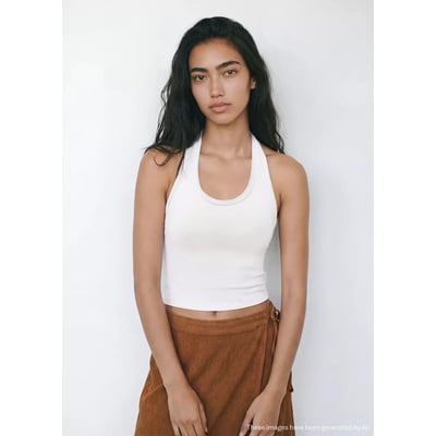 Top dos-nu avec détails brodés MANGO TEEN