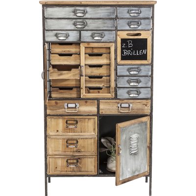 Commode en sapin et acier, ART FACTORY KARE DESIGN