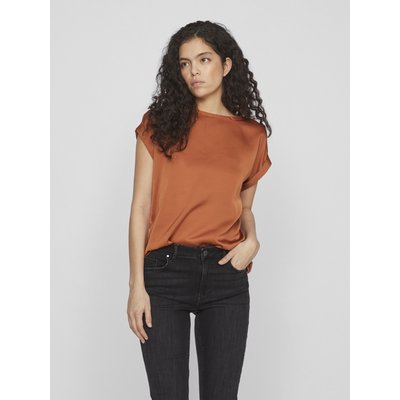 T-shirt satiné, col rond VILA