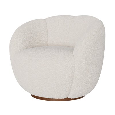Fauteuil pivotant en tissu bouclé - YSÉ RENDEZ-VOUS DÉCO