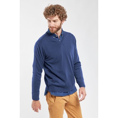 Pull col V en laine mérinos BERAC GUY DE BERAC